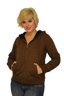 Ladies Waffle Lined Full Zip Hoodie (Style # LWFZ3OR)
